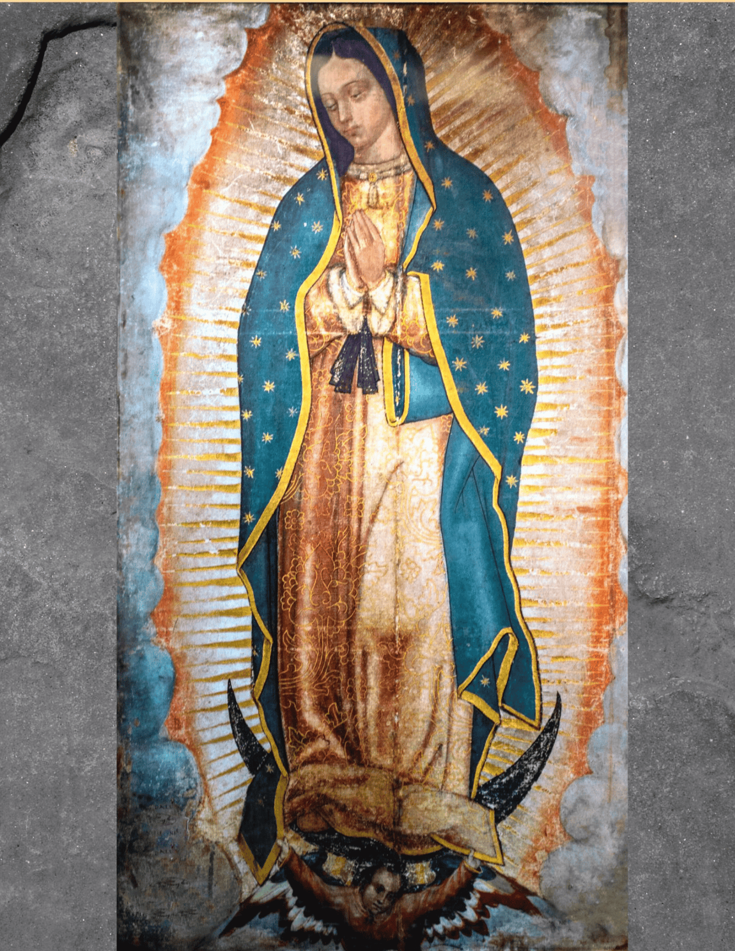 8x10 print of Our Lady of Guadalupe poster by Bob and Penny Lord, featuring a detailed religious image suitable for framing.