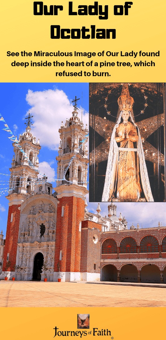 Miniature booklet featuring Our Lady of Ocotlán, created by Bob and Penny Lord, with religious imagery and detailed cover art.