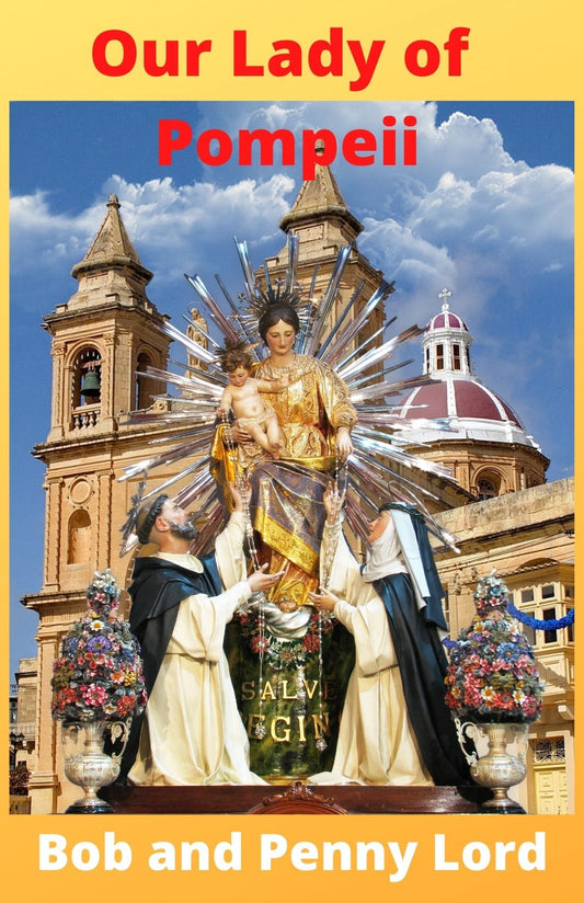DVD titled "Our Lady of Pompeii" by Bob and Penny Lord, featuring a cover image with religious artwork and DVD case details.