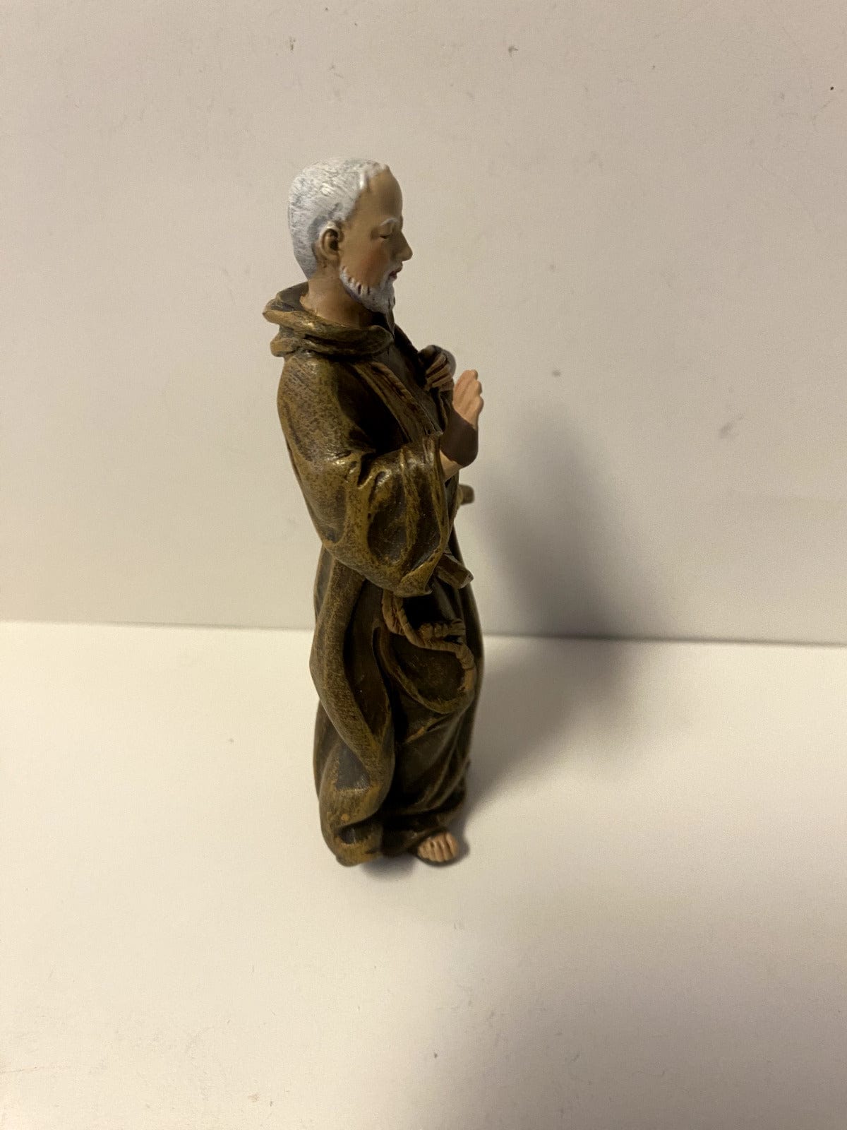 Padre Pio 4-inch religious statue by Bob and Penny Lord, detailed Christian collectible figurine, spirituality decor.