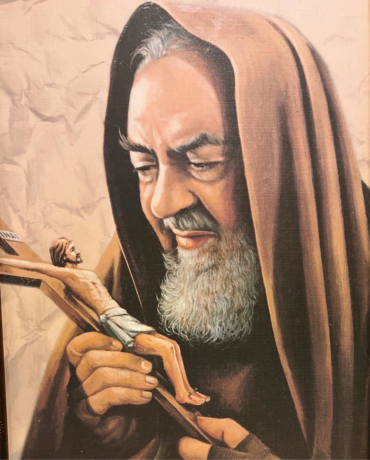 Downloadable Padre Pio 8x10 art print by Journeys of Faith, featuring a detailed religious portrait suitable for framing.