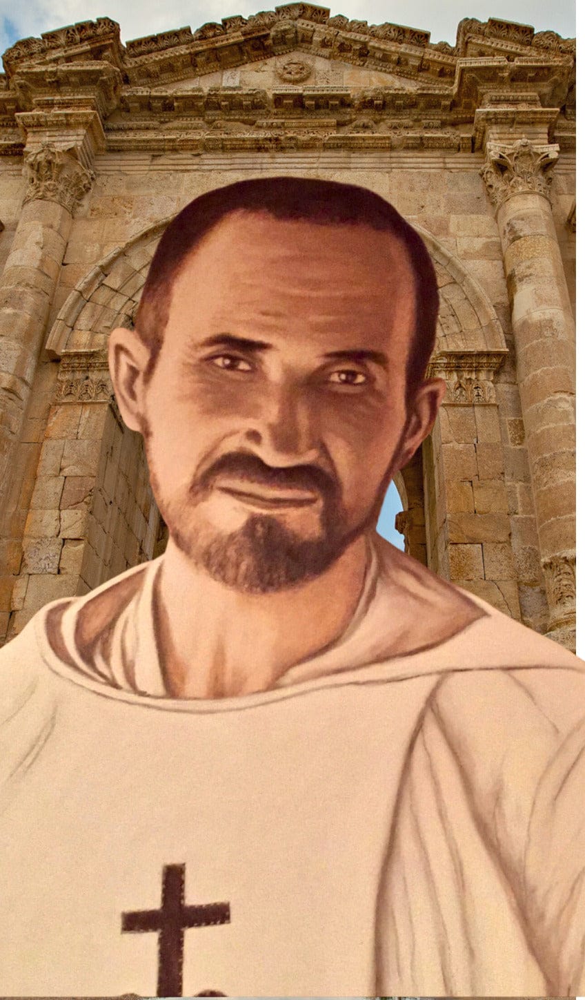 Christian prayer card featuring Saint Charles Foucauld's Prayer of Abandonment, collectible Holy Card from Bob and Penny Lord.