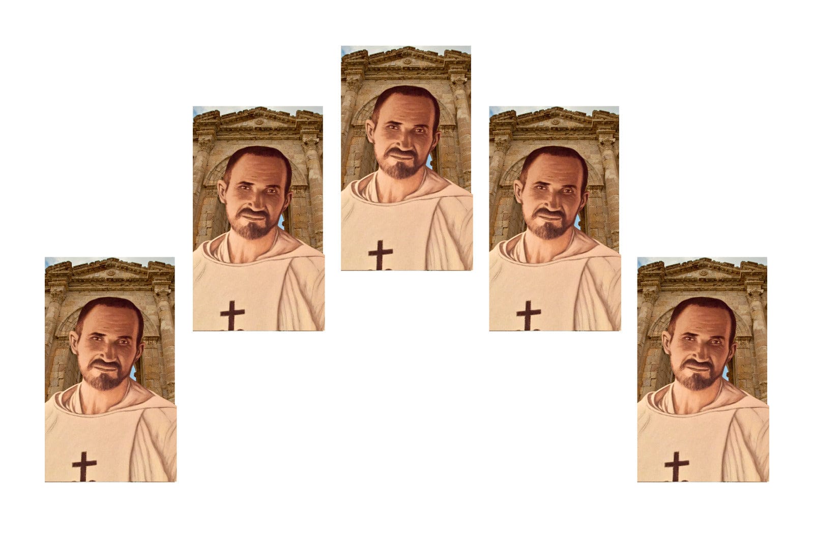 Prayer card featuring Saint Charles Foucauld with the Prayer of Abandonment, religious holy card from Bob and Penny Lord.