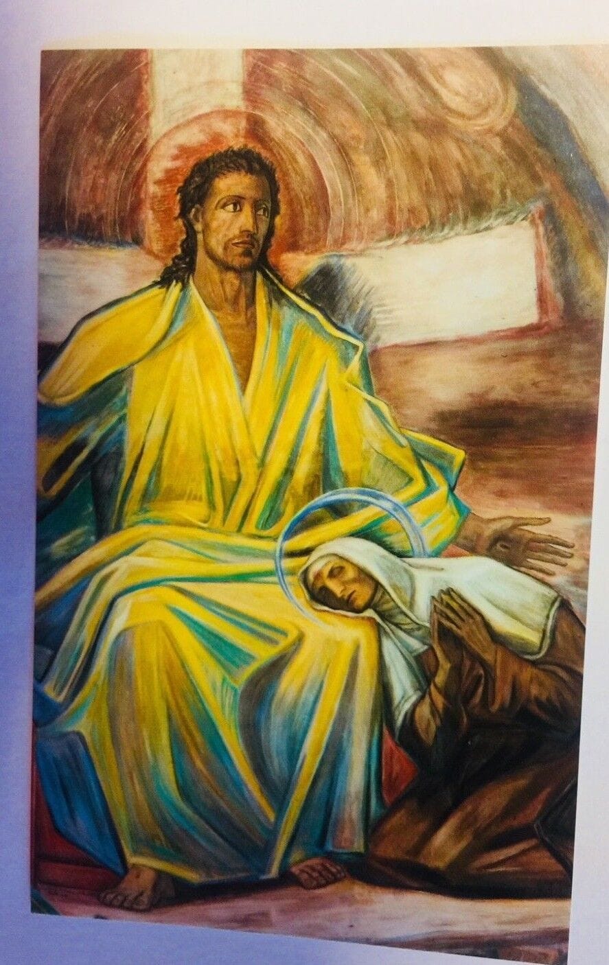 Holy card featuring Santa Rita Da Cascia, Italian edition, collectible Christian prayer card from Bob and Penny Lord.