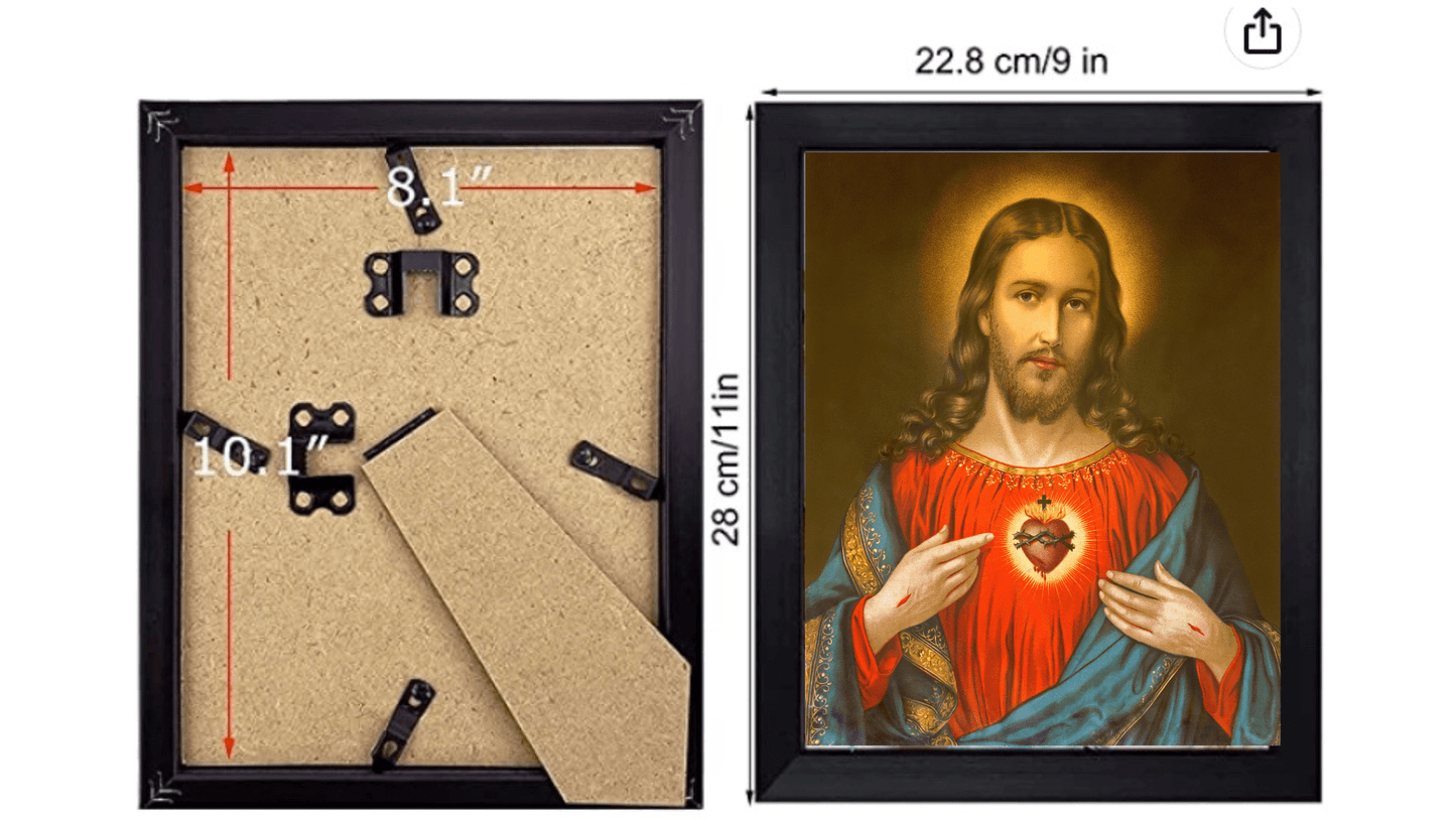 Sacred Heart of Jesus 8x10 print by Bob and Penny Lord, featuring detailed religious artwork on poster paper.