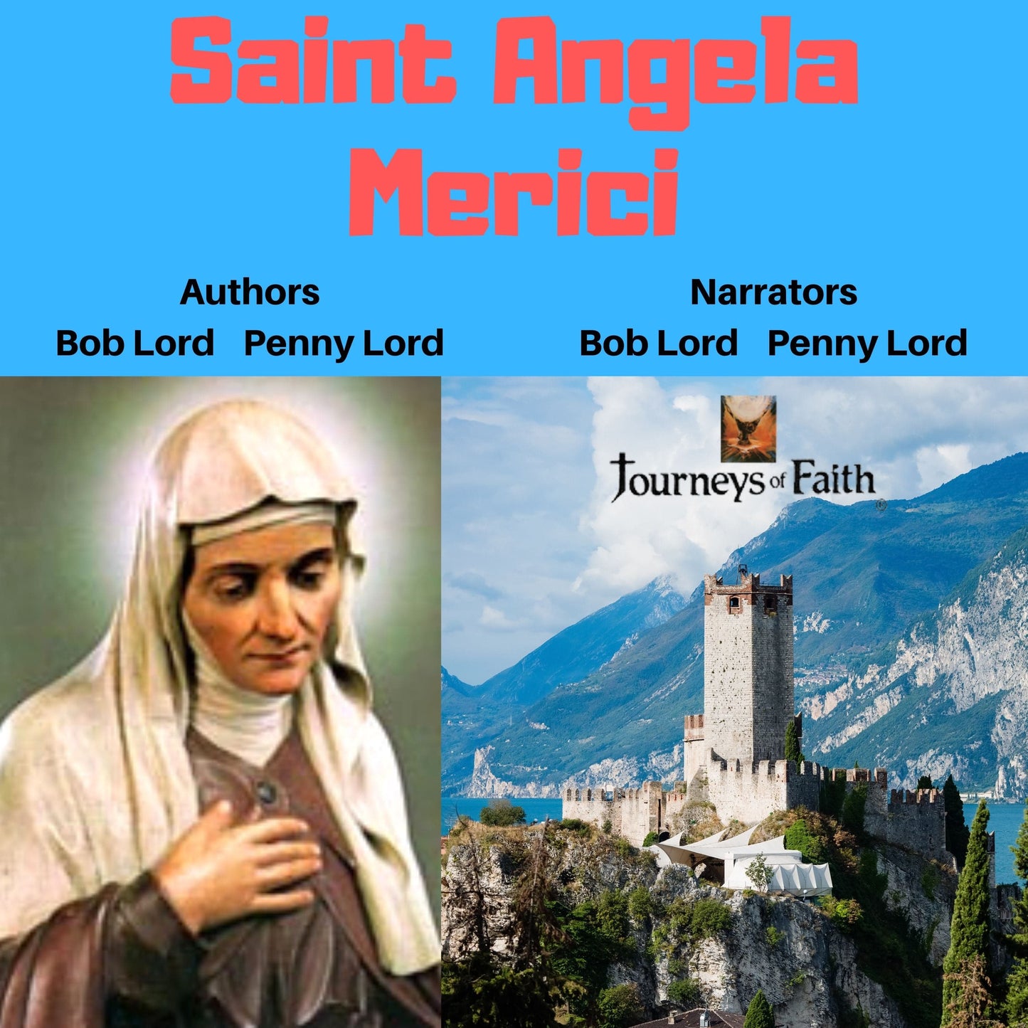 Saint Angela Merici Audio CD by Bob and Penny Lord Ministry, featuring religious content and cover art with saint's image.