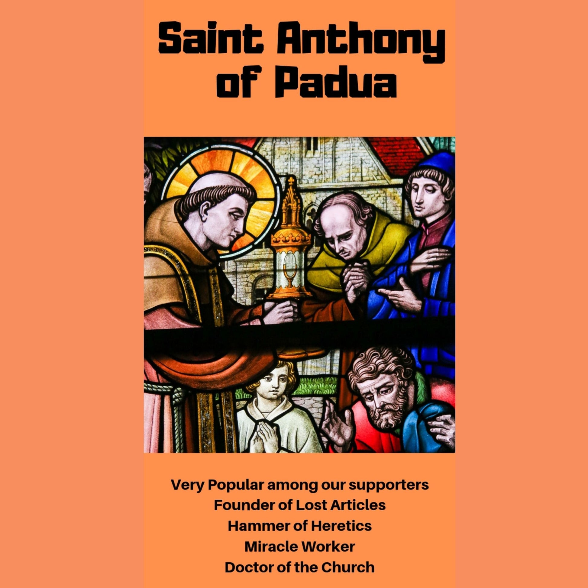 Saint Anthony of Padua DVD by Bob and Penny Lord showing a cover image with religious artwork and title text.