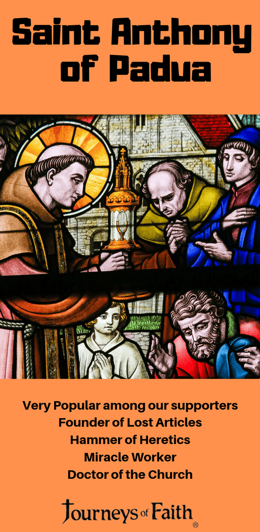 Saint Anthony of Padua DVD by Bob and Penny Lord, featuring a cover image of Saint Anthony with religious artwork.