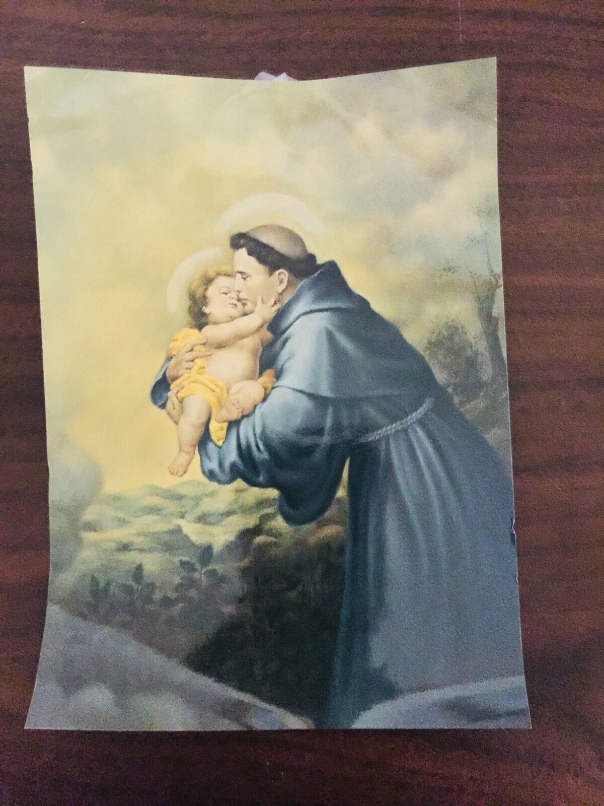 7-inch Saint Anthony of Padua religious image print by Bob and Penny Lord, featuring detailed Christian spirituality artwork from Italy.