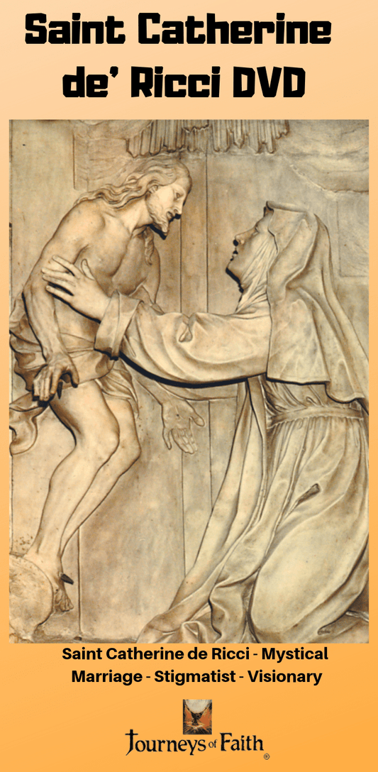 Saint Catherine de' Ricci DVD by Bob and Penny Lord showing the DVD case featuring her image and religious artwork.