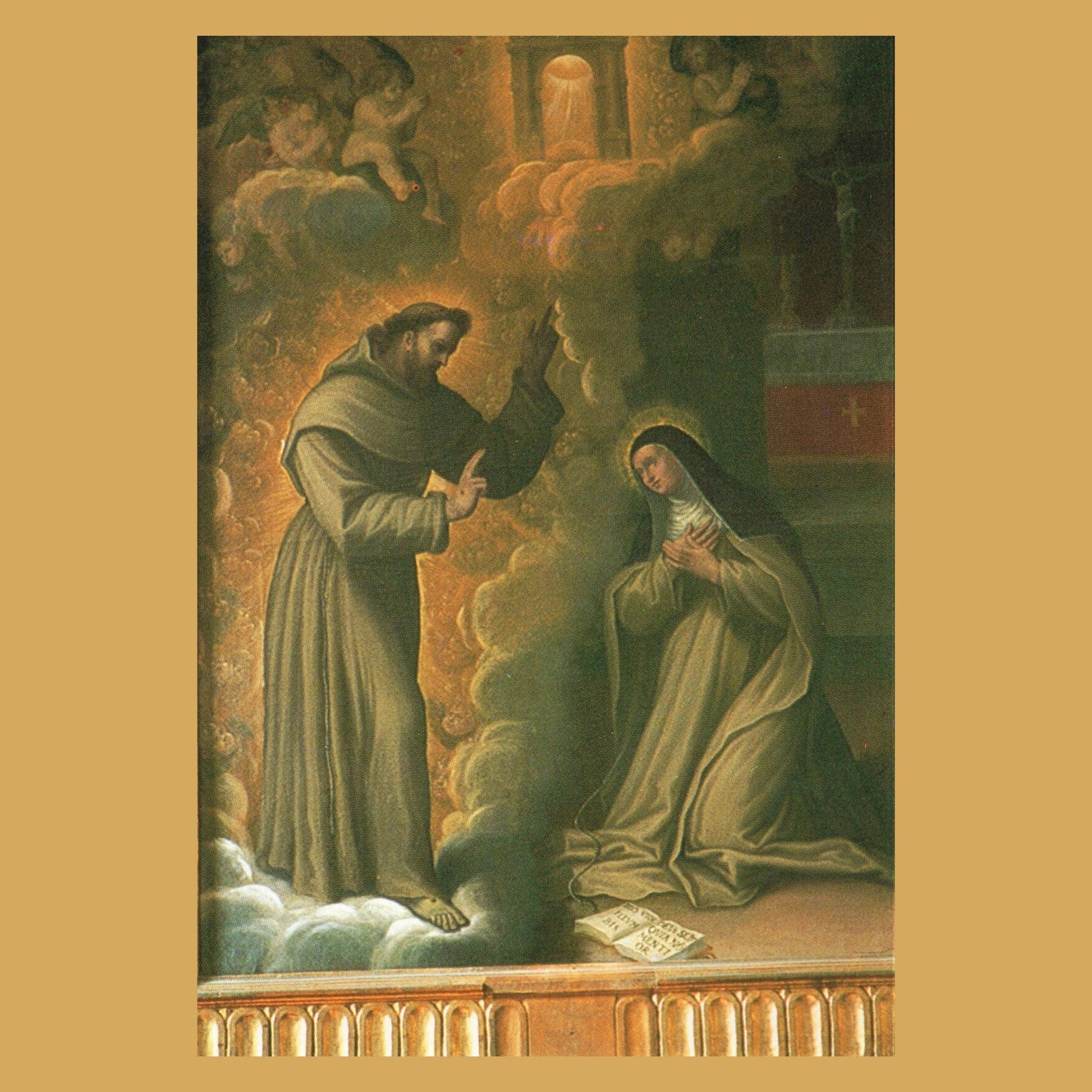 Saint Catherine of Bologna DVD by Bob and Penny Lord showing the DVD case with religious artwork and title on the cover.
