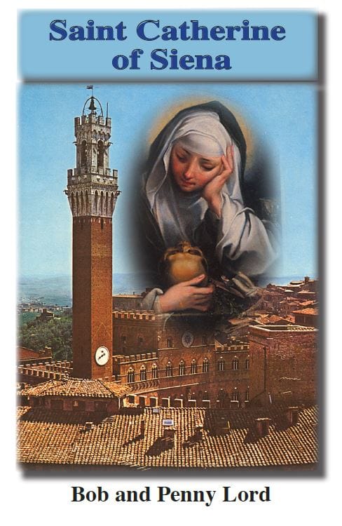 Saint Catherine of Siena DVD by Bob and Penny Lord, showing a cover image with religious artwork and DVD branding.