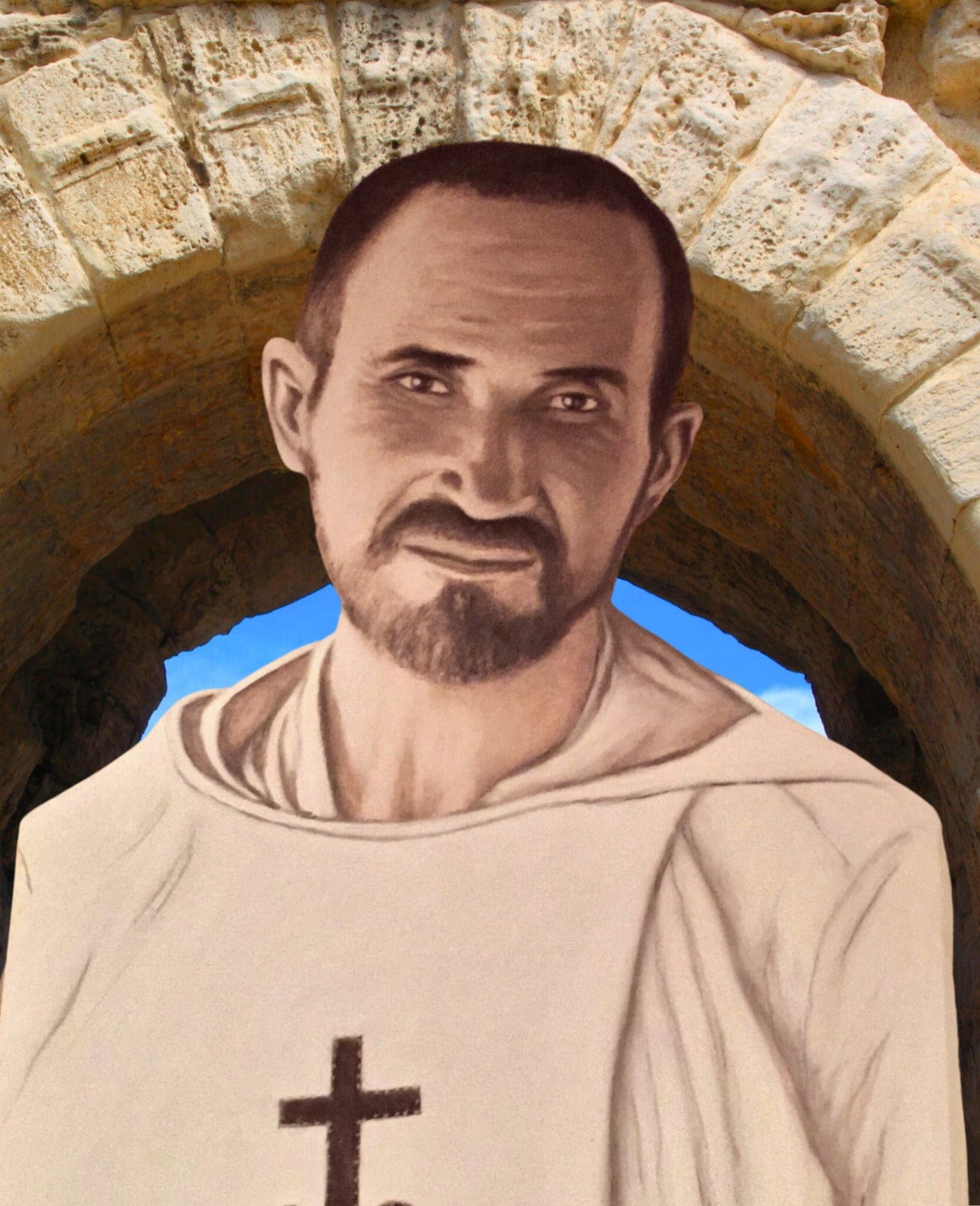Saint Charles Foucauld art print by Bob and Penny Lord, 8x10 image featuring detailed religious artwork.