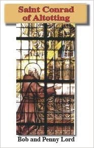 Saint Conrad DVD by Bob and Penny Lord Ministry, featuring cover art of the DVD with religious imagery and title text.