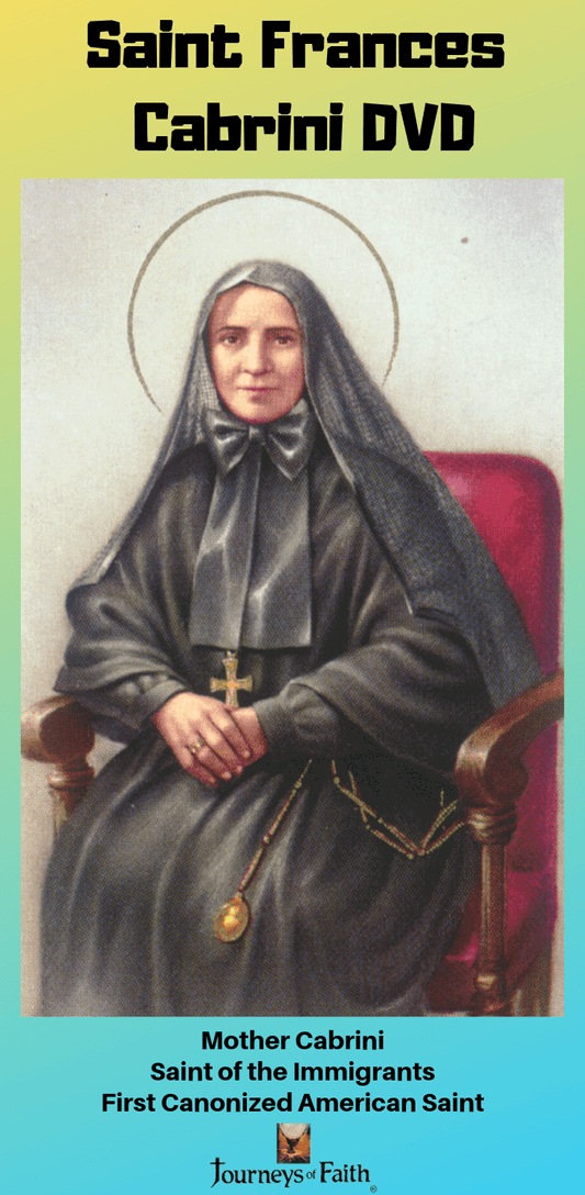 Saint Frances Cabrini DVD by Bob and Penny Lord, featuring a cover image of the religious documentary DVD.