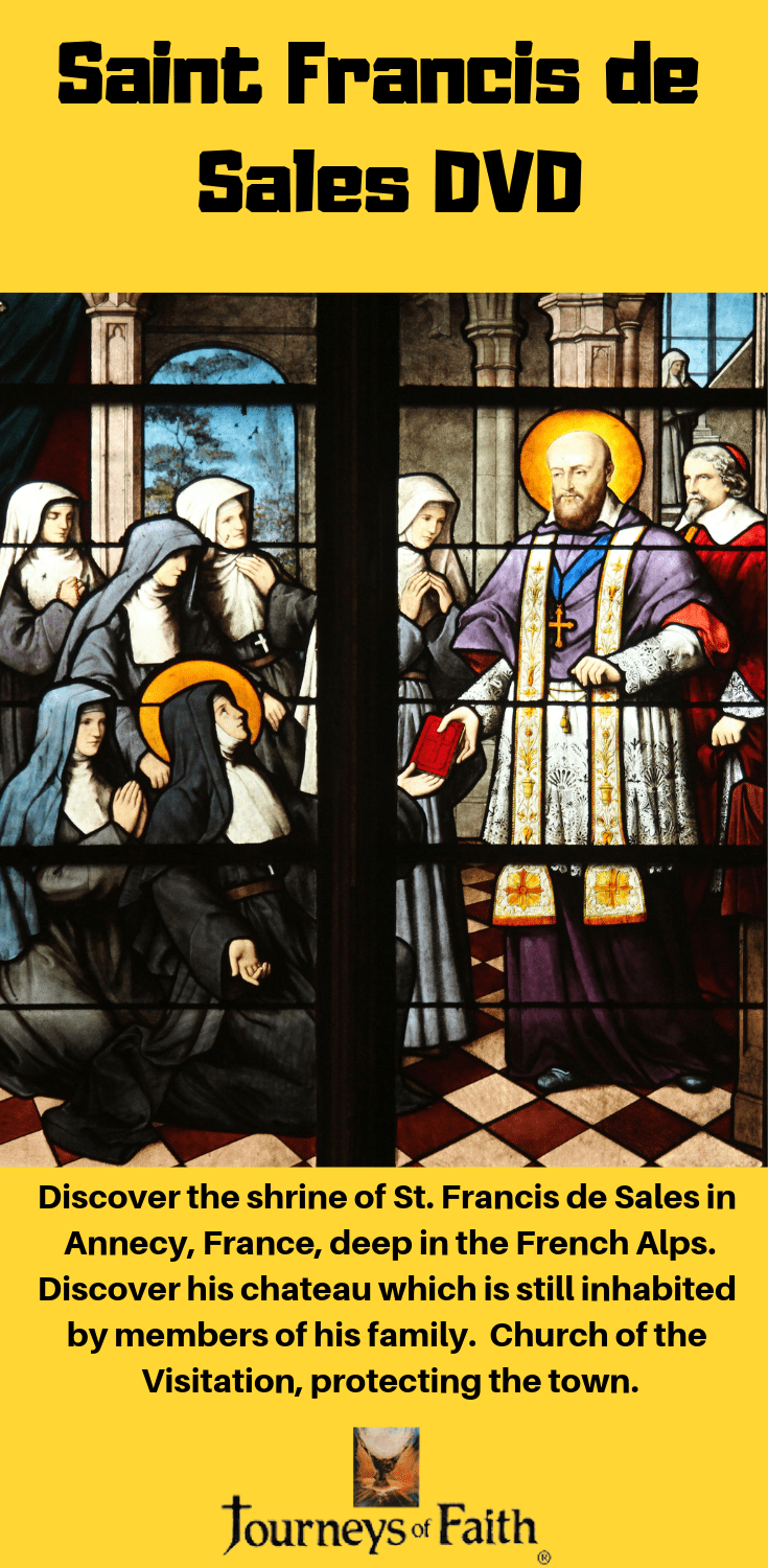 DVD of Saint Francis de Sales and Saint Jane de Chantal by Bob and Penny Lord, featuring religious figures and classic cover art.