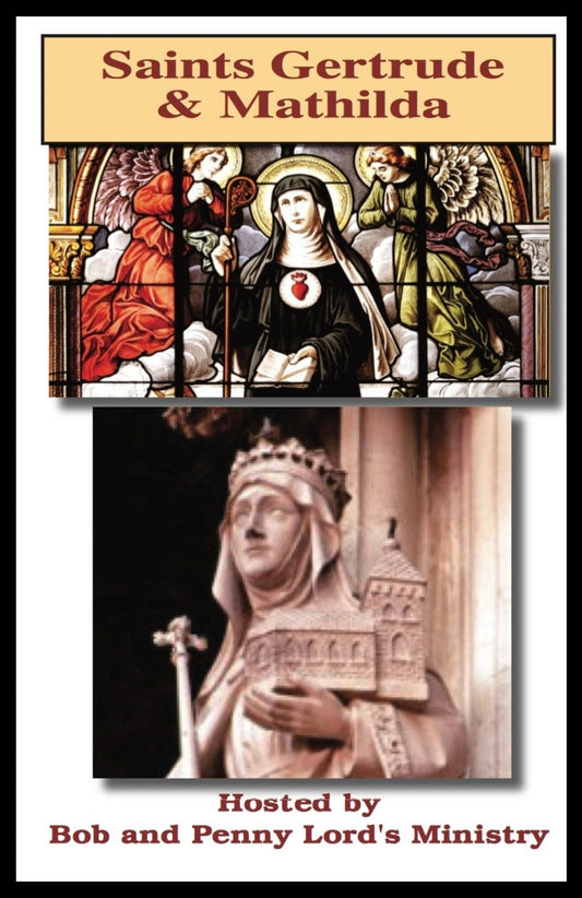 Saint Gertrude DVD by Bob and Penny Lord Ministry showing the DVD case with religious artwork and title on the cover.