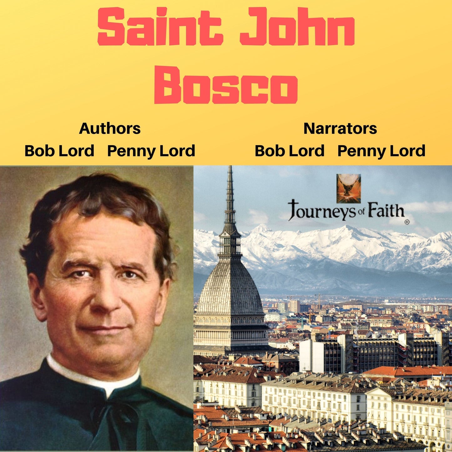 Saint John Bosco Audio CD by Bob and Penny Lord Ministry, featuring the cover art and track information for this religious music album.