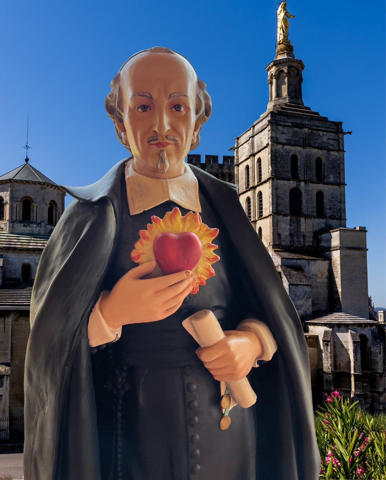 Saint John Eudes 8x10 art print by Journeys of Faith, depicting a religious figure with detailed, vibrant artwork.