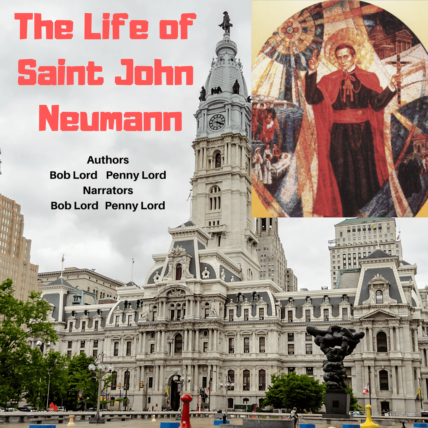 Audio CD titled The Life of Saint John Neumann by Bob and Penny Lord Ministry, featuring a cover with religious imagery.