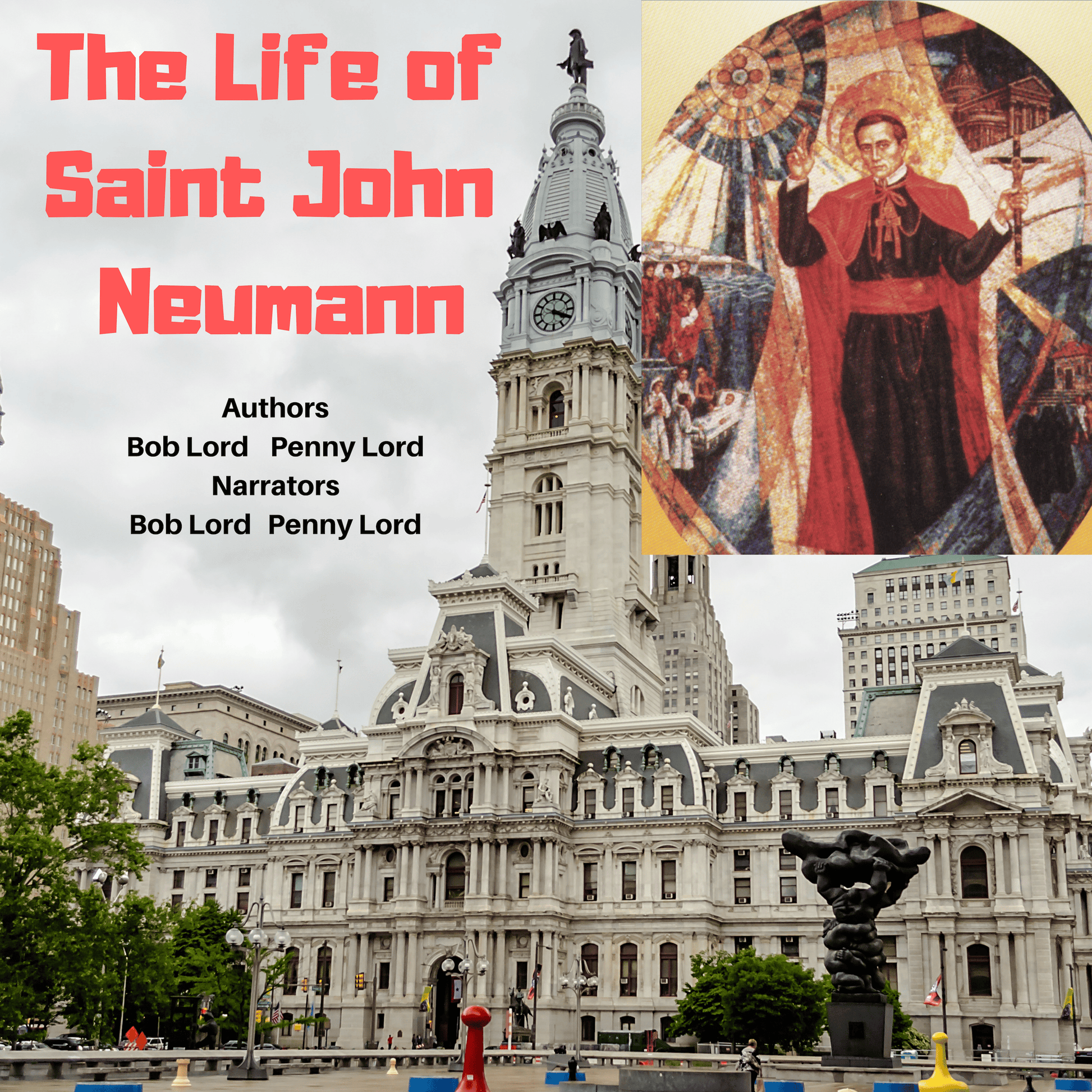 Audio CD titled The Life of Saint John Neumann by Bob and Penny Lord Ministry, featuring a cover with religious imagery.