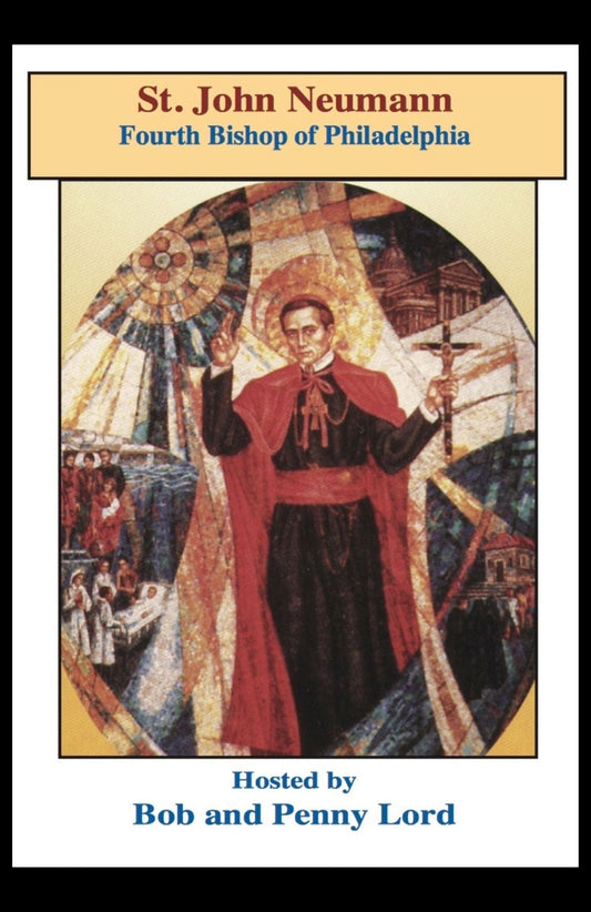 Saint John Neumann DVD by Bob and Penny Lord showing the DVD case with religious imagery and title on the cover.
