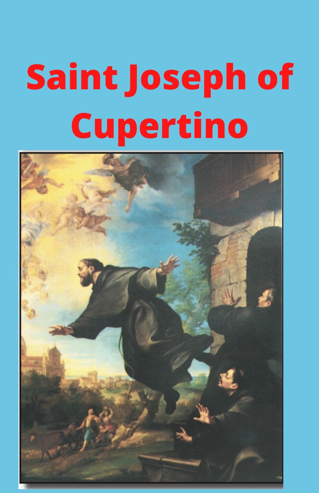 DVD of Saint Joseph of Cupertino by Bob and Penny Lord, featuring a cover image of the saint in religious attire.