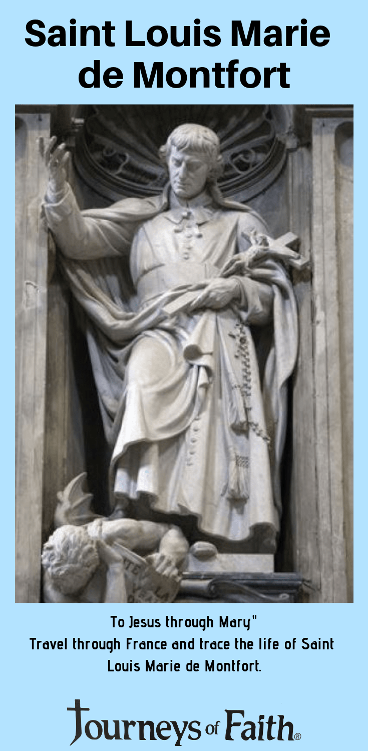 Saint Louis Marie de Montfort DVD by Bob and Penny Lord featuring a cover image of the religious historical figure.
