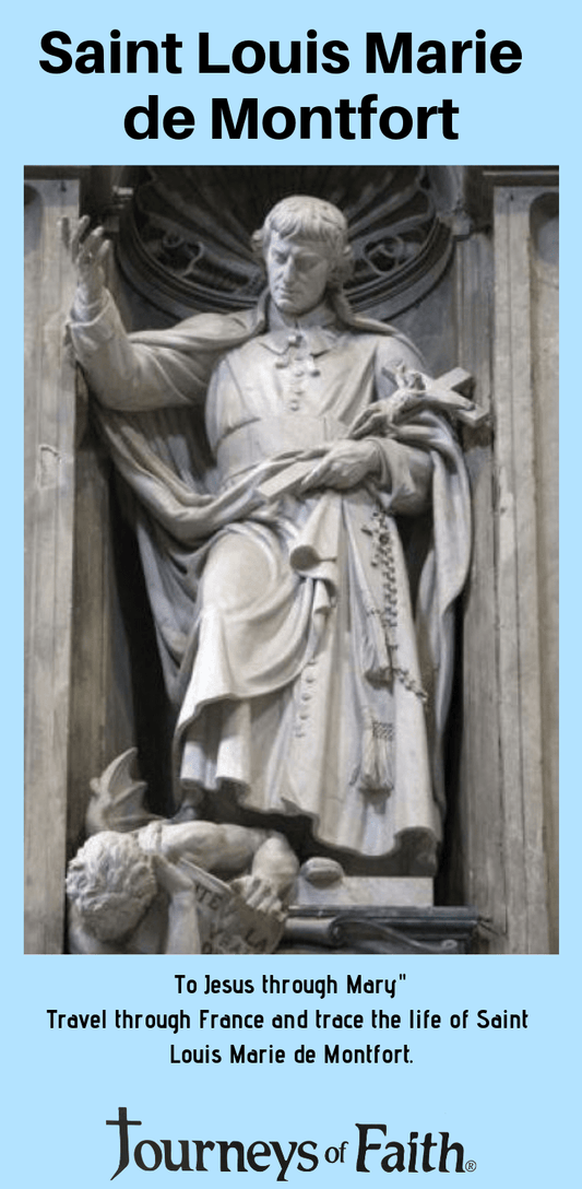 Saint Louis Marie de Montfort DVD by Bob and Penny Lord featuring a cover image of the religious historical figure.