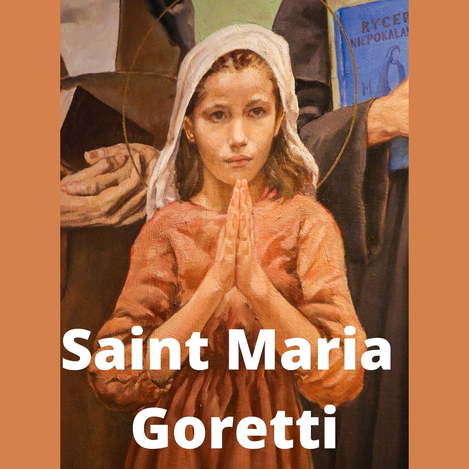 Saint Maria Goretti DVD by Bob and Penny Lord showing the DVD case with religious artwork and title on the cover.