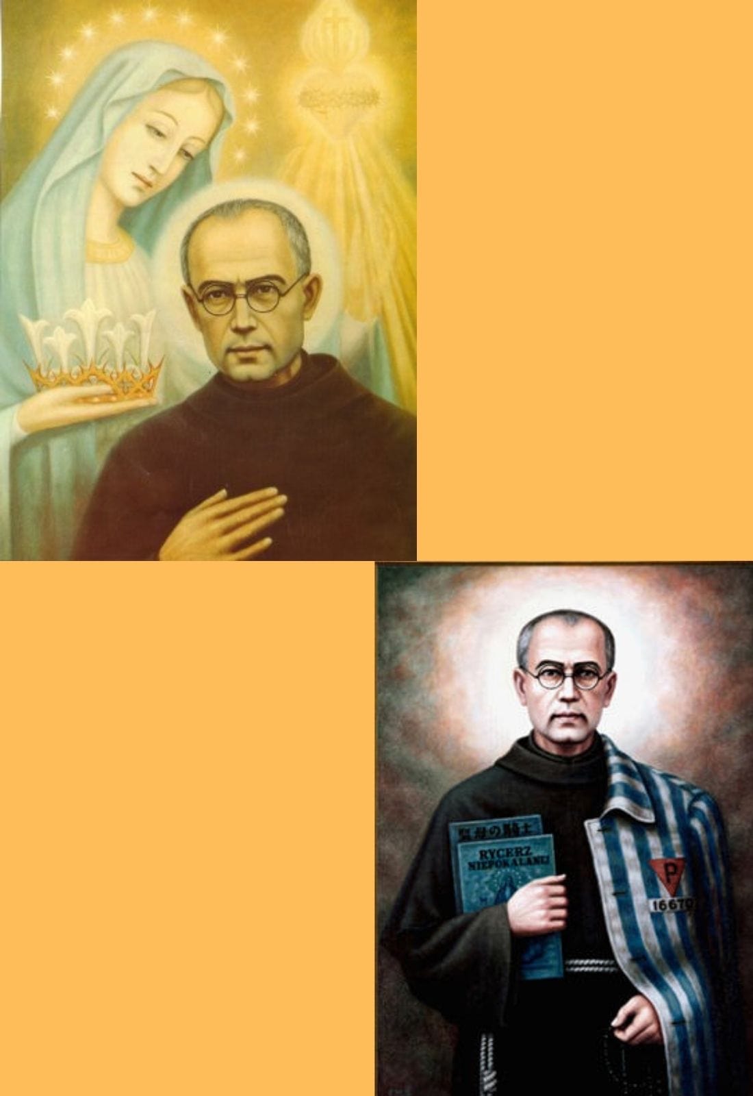 Saint Maximilian Kolbe DVD by Bob and Penny Lord, depicting the martyrdom of Auschwitz, with cover art featuring religious imagery.