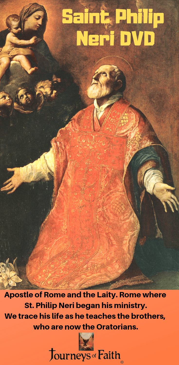 Saint Philip Neri DVD by Bob and Penny Lord featuring a cover image of the religious film and documentary.