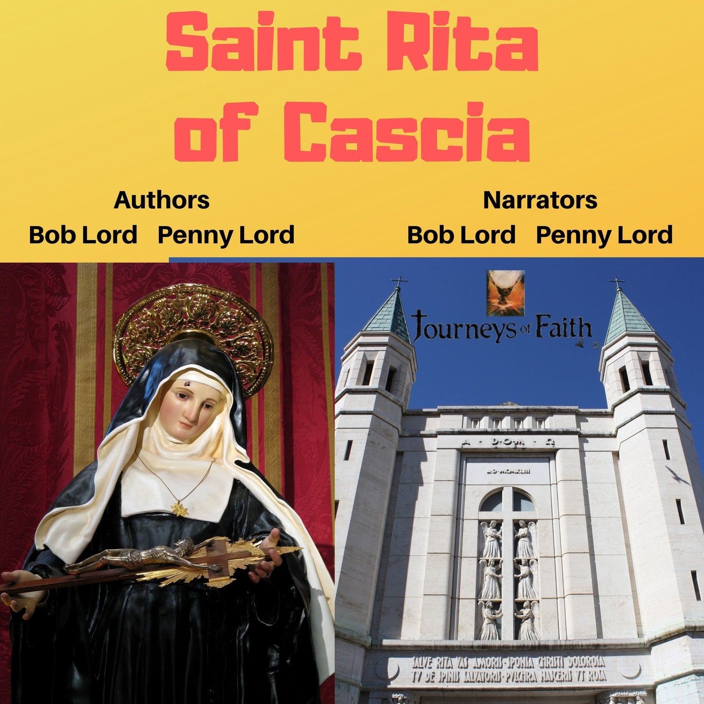 Saint Rita of Cascia Audio CD by Bob and Penny Lord Ministry, featuring religious music and devotional content.