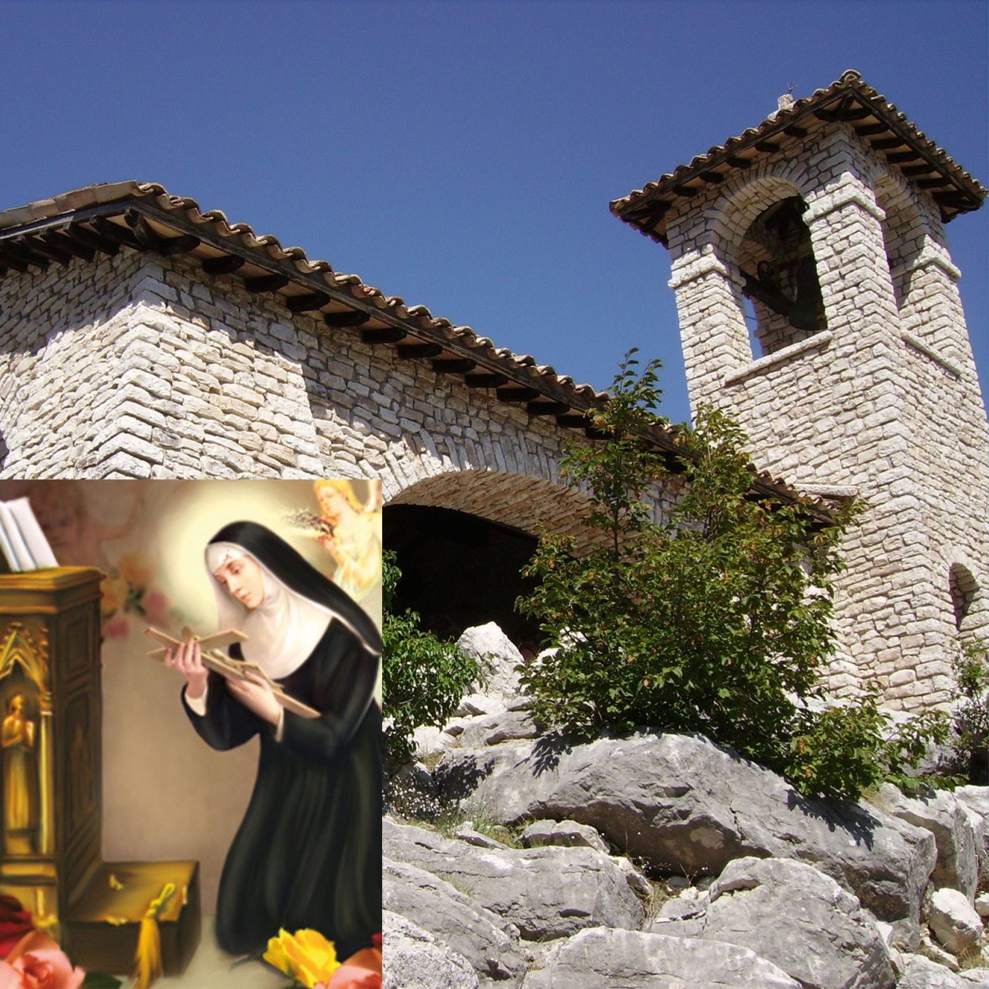 Saint Rita of Cascia DVD by Bob and Penny Lord showing the DVD case with religious artwork and title.