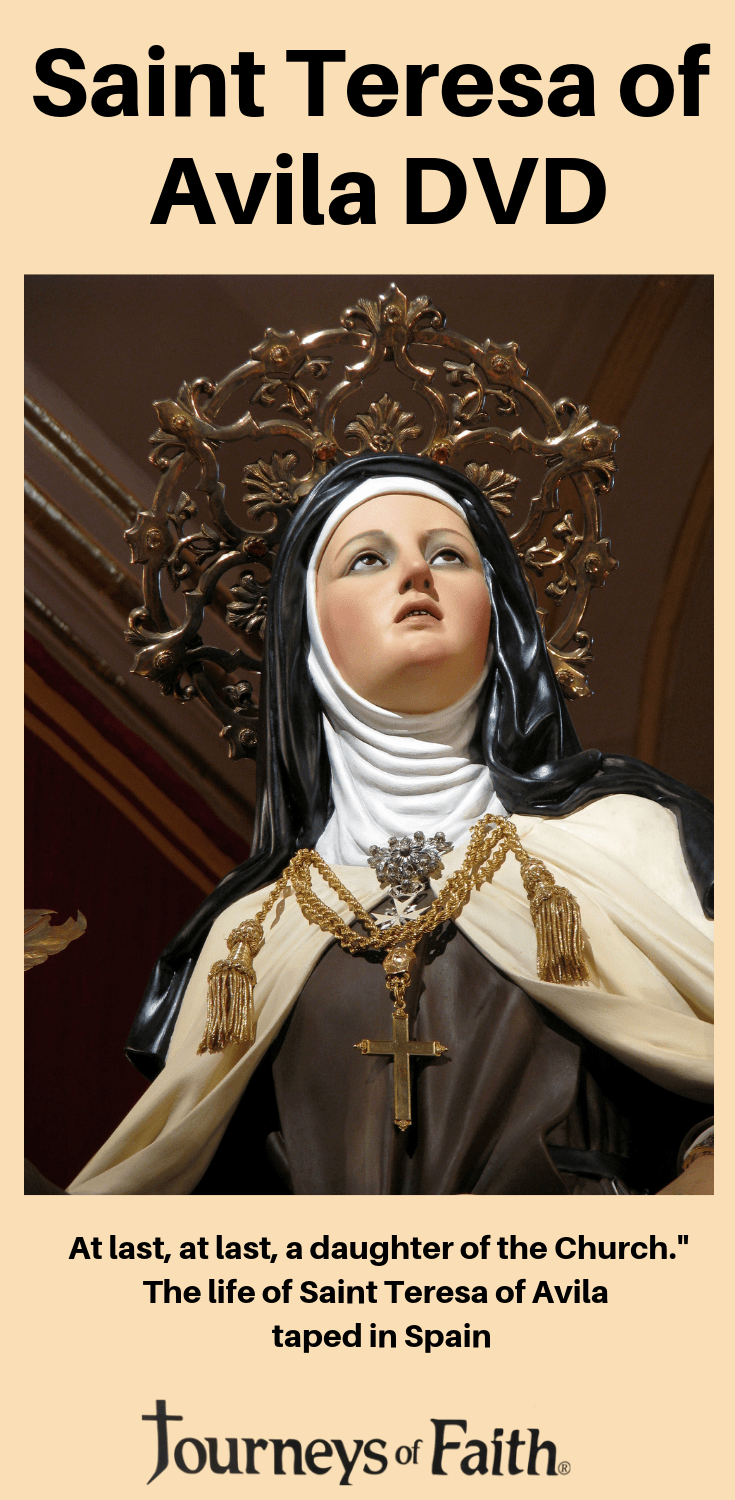 Saint Teresa of Avila DVD by Bob and Penny Lord, featuring a cover image of the religious saint and documentary content.