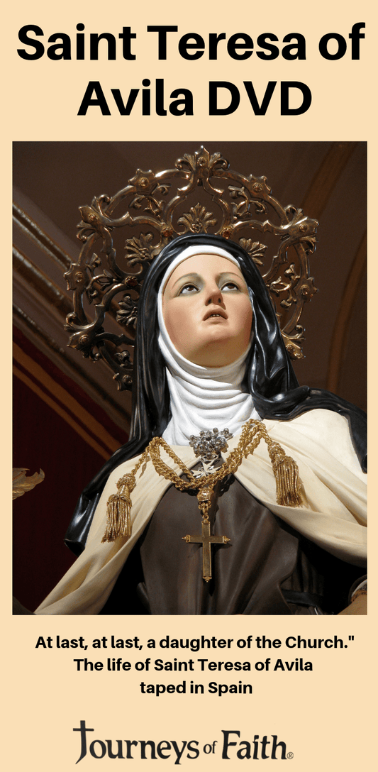 Saint Teresa of Avila DVD by Bob and Penny Lord, featuring a cover image of the religious saint and documentary content.