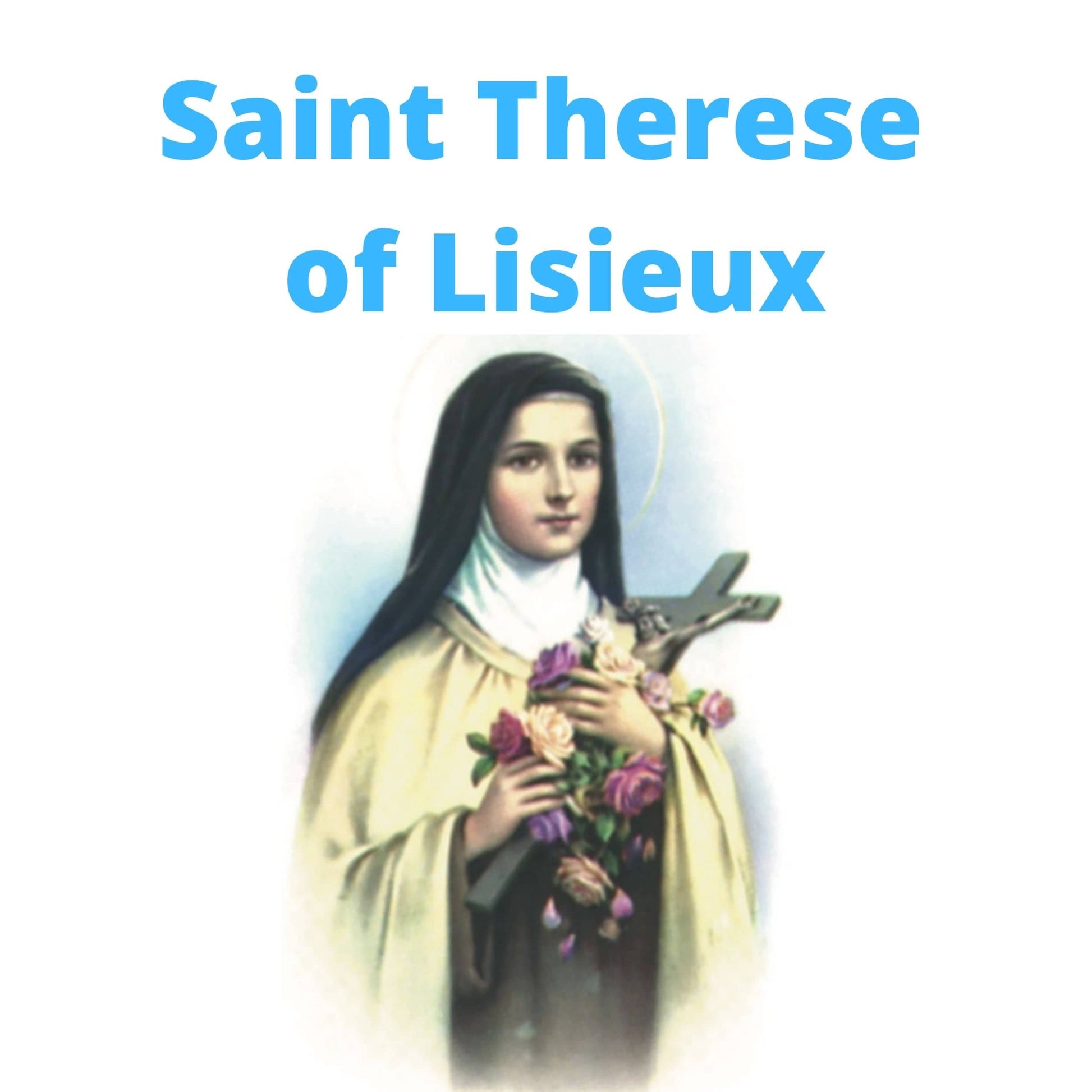Saint Therese of Lisieux DVD by Bob and Penny Lord, showing the DVD case with religious artwork and title.