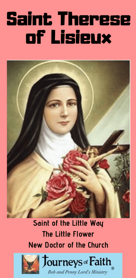 Saint Therese of Lisieux DVD by Bob and Penny Lord, featuring an image of the religious saint and original DVD cover design.
