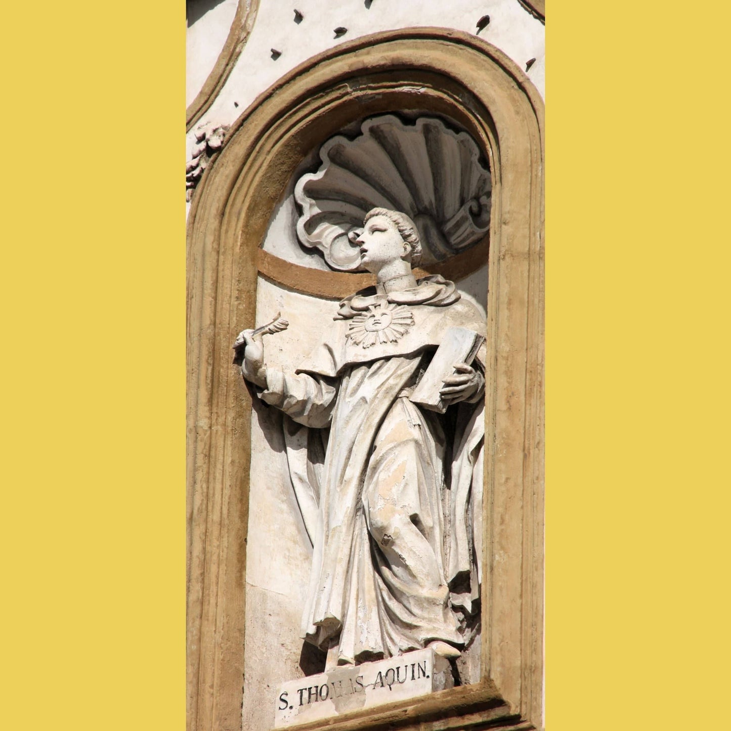 Saint Thomas Aquinas DVD by Bob and Penny Lord, featuring a case with a religious image and product details on the cover.