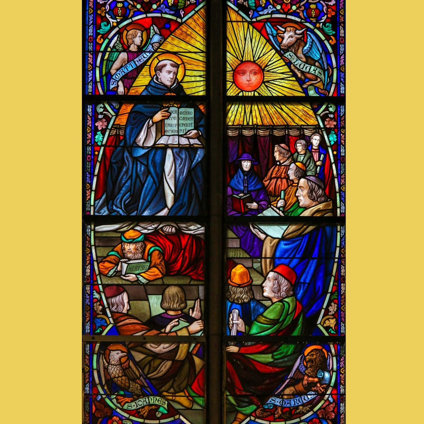 Saint Thomas Aquinas DVD by Bob and Penny Lord, featuring a cover image with religious artwork and title text.