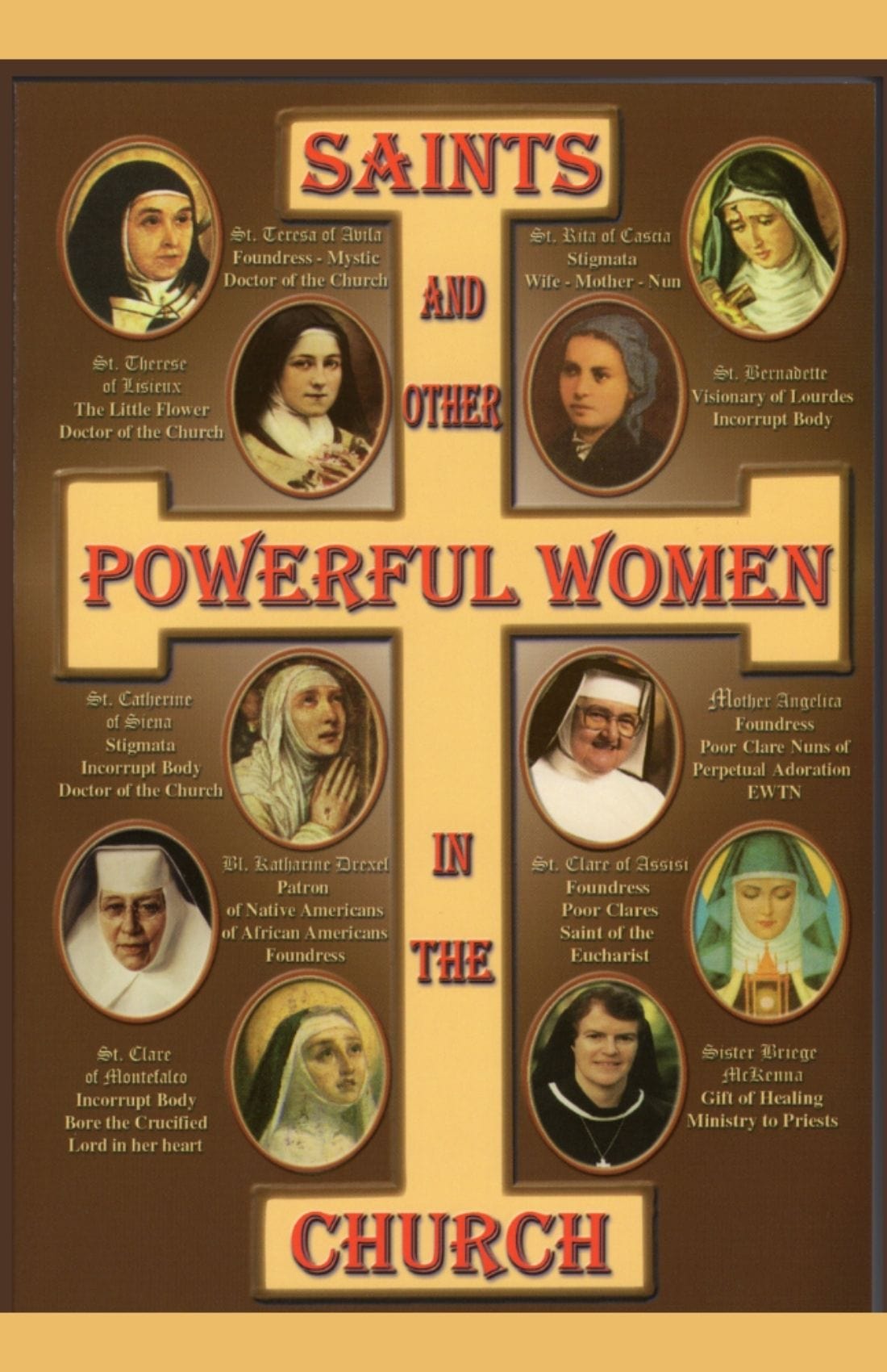 Cover image of "Saints and Other Powerful Women in the Church" book by Bob and Penny Lord featuring religious artwork and title text.