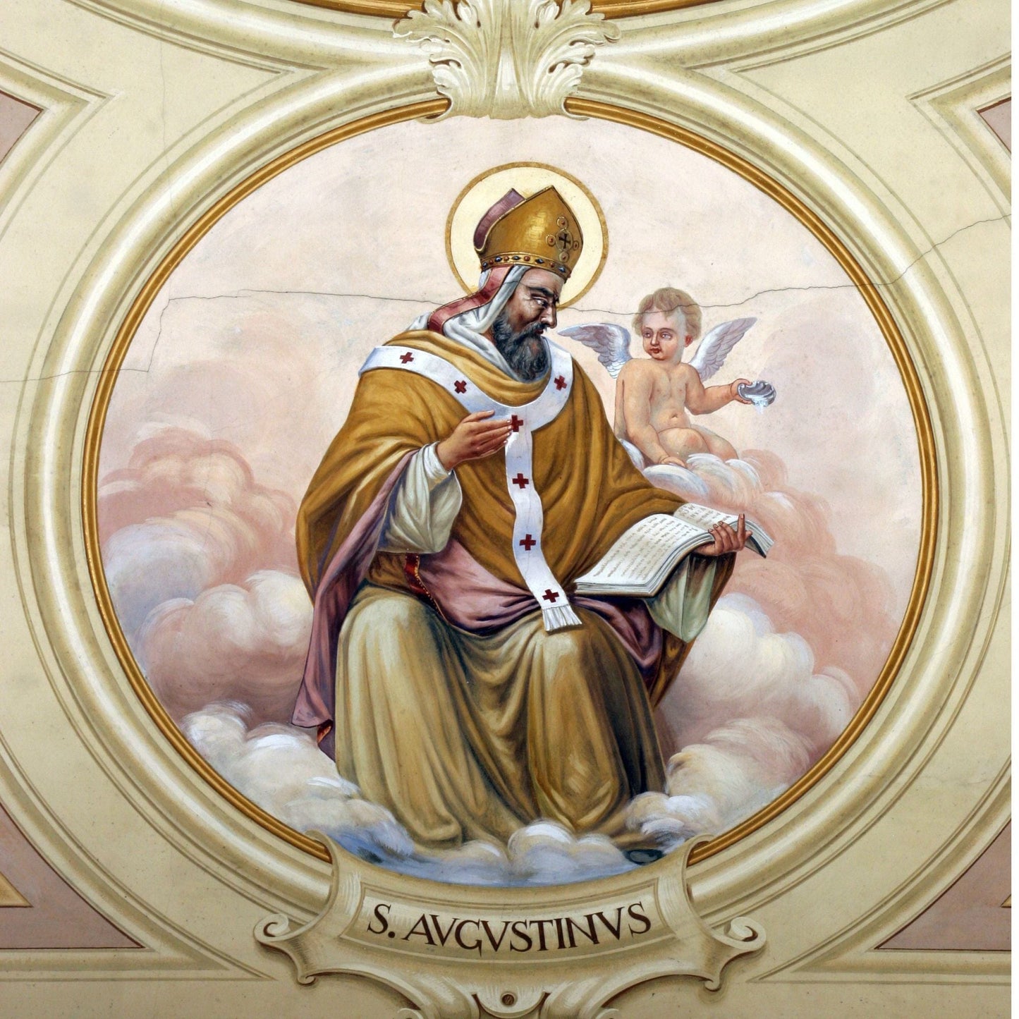 DVD titled Saints Augustine and Monica by Bob and Penny Lord, featuring cover art with religious imagery of saints Augustine and Monica.