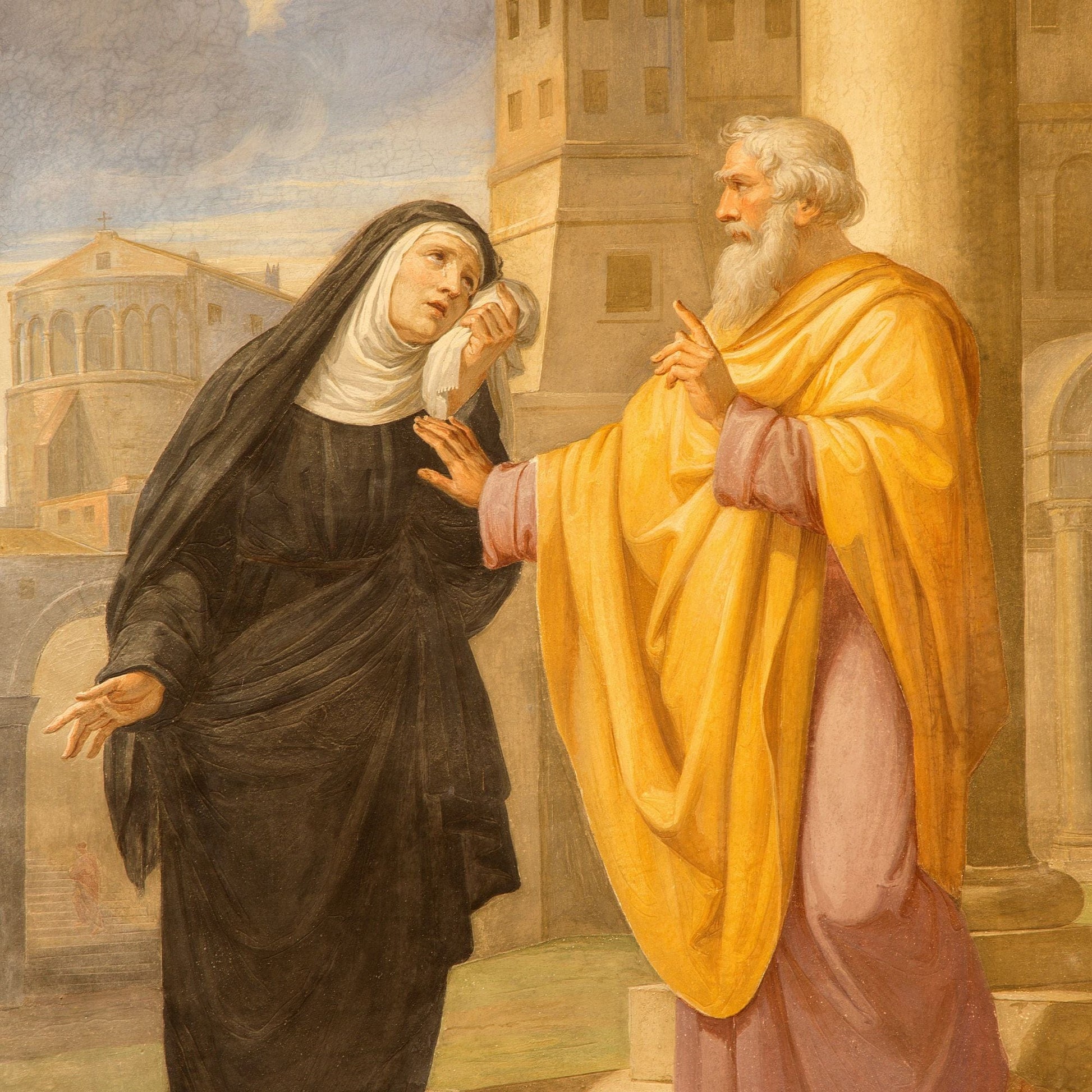 Saints Augustine and Monica DVD by Bob and Penny Lord, featuring a cover image of the documentary disc with religious artwork.