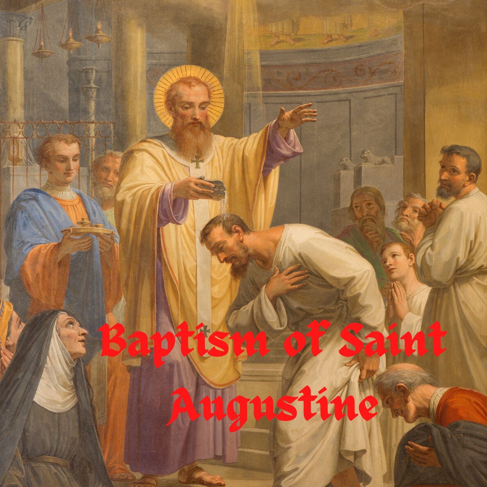 Saints Augustine and Monica DVD by Bob and Penny Lord, featuring a cover image with religious artwork and DVD packaging.