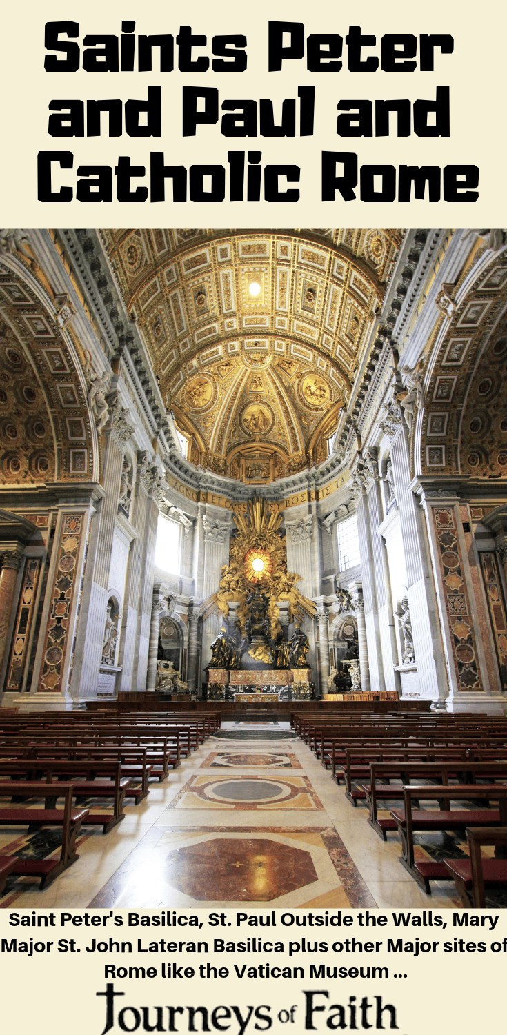 DVD featuring Saints Peter and Paul and Catholic Rome by Bob and Penny Lord, showing religious scenes and historic landmarks.
