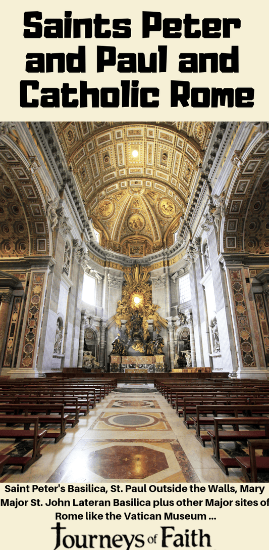 DVD featuring Saints Peter and Paul and Catholic Rome by Bob and Penny Lord, showing religious scenes and historic landmarks.