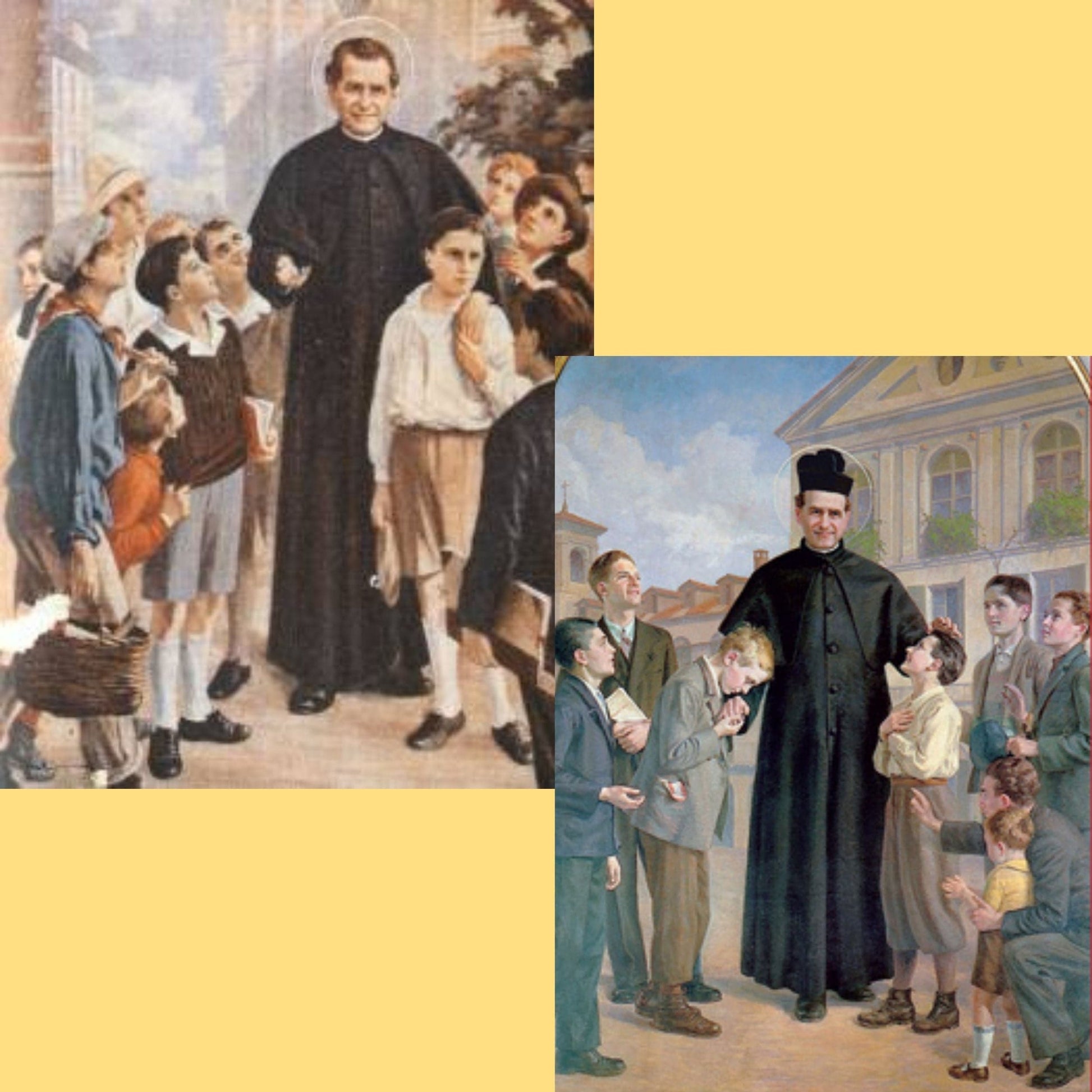 Espanol San Juan Bosco statue by Bob and Penny Lord Ministry, featuring a detailed depiction of Saint John Bosco in traditional attire.