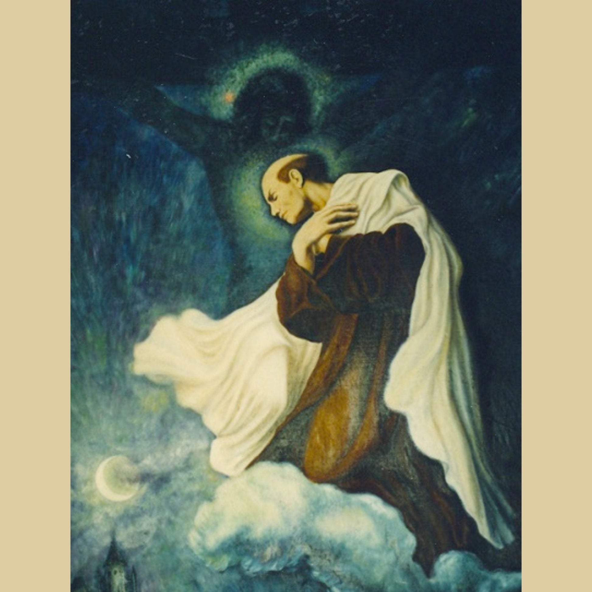 Open book titled "San Juan de la Cruz" by Bob and Penny Lord Ministry, featuring Spanish text and a detailed cover design.