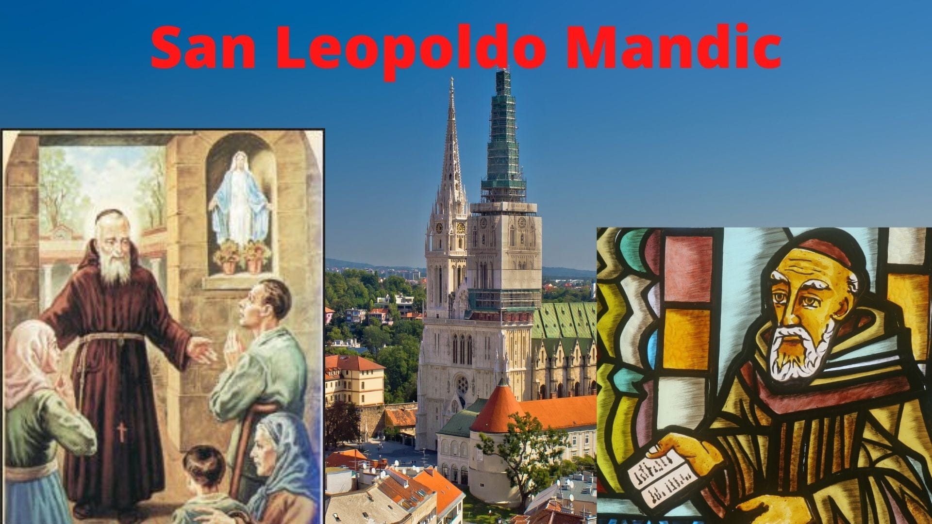San Leopoldo Mandic DVD in Spanish by Bob and Penny Lord Ministry, featuring a cover image with religious artwork and text.