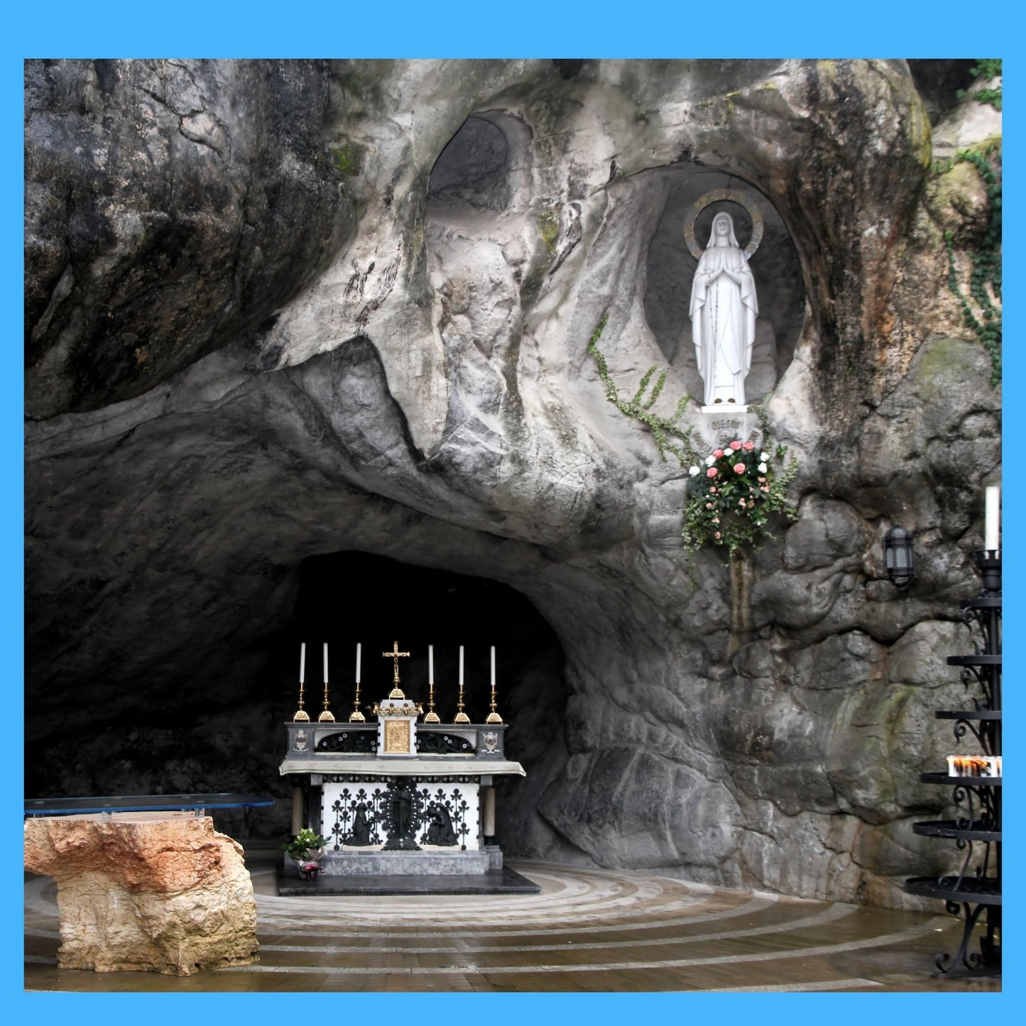 Image of Santa Bernardita de Lourdes statue from Bob and Penny Lord Ministry, depicting a detailed religious figure in Spanish style.